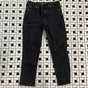 Madewell perfect vintage denim jean in black size 28 excellent condition